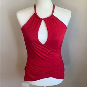 Arden B keyhole Red Top